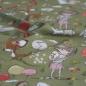 Preview: Baumwolljersey Mädchen mit Hase und Reh grün – FVJ